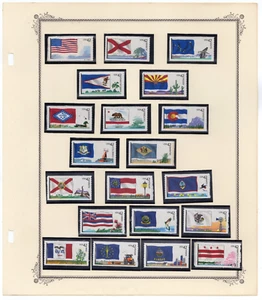 Scott #4282b & 4292b Flags of Our Nation Coil Album Page 20 Stamps - MNH - Picture 1 of 1