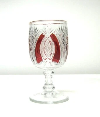 EAPG *** RUBY STAINED = = GOBLET = HICKMAN/JUBILEE. ERA 1890'S - Image 1 of 2