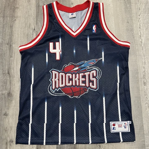 VTG Starter Authentics Houston Rockets Charles Barkley #4 Stitched Jersey RARE Cover