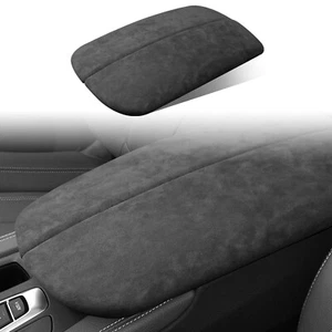 Alcantara Suede Center Console Armrest Box Cover Trim For BMW X5 X6 2013-2019 - Picture 1 of 6