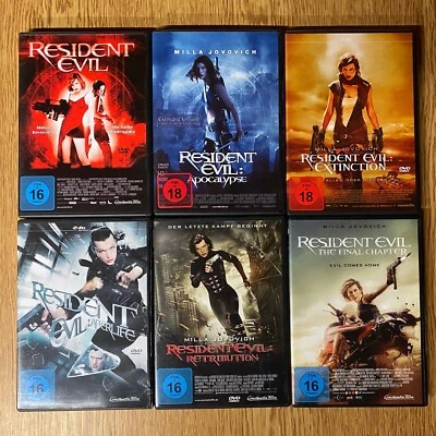 Resident Evil 1-6 Komplett Set (FSK 18) (6-DVD`s). DVD - Bild 1 von 4