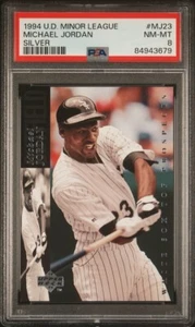 Michael Jordan PSA 8 (NM-MT) 1994 Upper Deck Minor League #MJ23 Silver HOF - Picture 1 of 2