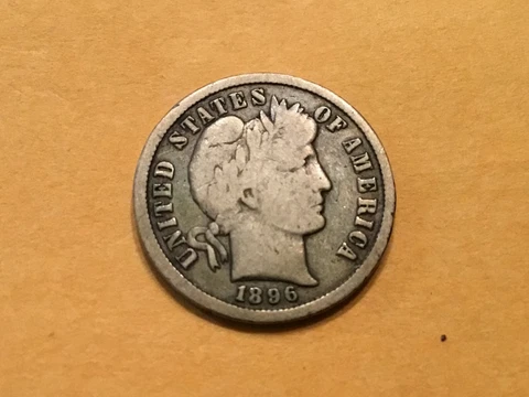 1896 S Barber Dime Cover
