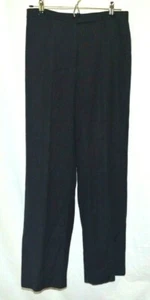 Ann Taylor LOFT Women's Size 6 Petite Career Dark Navy Wool Pinstripe Pants EUC  - Picture 1 of 3