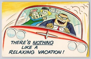 Postcard Humor  - There's Nothing Like A Relaxing Vacation!  Comic - Bild 1 von 3