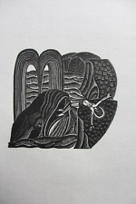 David Jones. Wood-engraving from The Book of Jonah, on hand-made paper