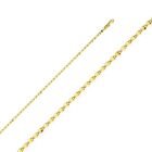 Precious Stars 14k Yellow Gold 2.2mm Hollow Curved Mirror Chain