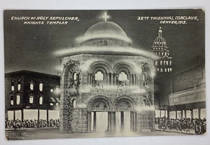 Postcard Knights Templar Church of Holy Sepulcher Denver 32ndTriennial 1913 H150 - Foto 1 di 2