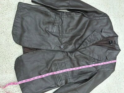 INC International Concepts Black Leather Jacket  Size 14 Good Condition - Image 1 of 3