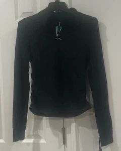 NWT MPG Sport Forge 1/2 Zip Fitted Top Black Women’s Small - Picture 1 of 8