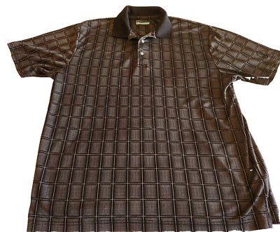 PGA Tour Mens Short Sleeve Golf Polo Shirt Gray and black Size XL - Image 1 of 3