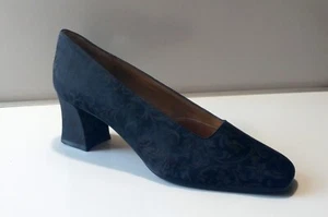THE TOUCH OF NINA Womens Blk Satin Classic Evening Dress Heel Pump Shoe's Sz 8 M - Picture 1 of 6