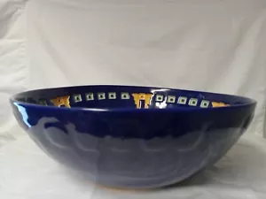 T.S. Ciotola Woodruff Pottery 1994 Fatta a mano 14" Pezzo Raro In Nuova Zelanda Firmata - Foto 1 di 16