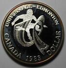 Canada 1983 Mint Proof Silver Dollar, Heavy Cameo, Edmonton Games (Y173)