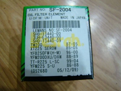 ЭЛЕМЕНТ МАСЛЯНОГО ФИЛЬТРА VESRAH SF-2004 Yamaha - Изображение 1 из 4