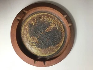 Large VTG Pottery  Glazed Ashtray Marked 8 3/4” - Picture 1 of 6