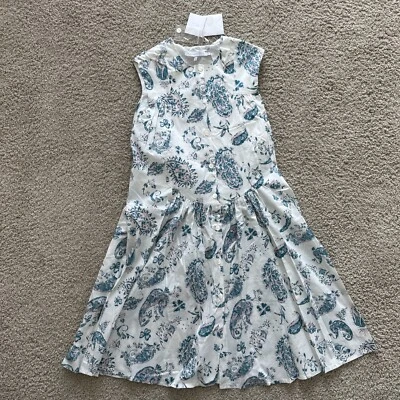 Vestido de algodão Christian Dior 100% autêntico novo com etiquetas para meninas - Tamanho 8 anos - Branco - Imagem 1 de 4