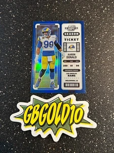2022 Panini Contenders Optic - Biglietto Stagione Aaron Donald #29 Blu /99 - Foto 1 di 2