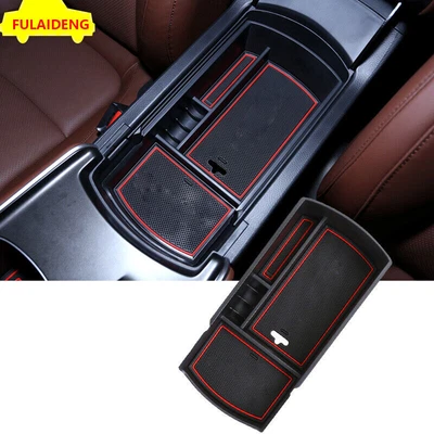 Reposabrazos negro caja de almacenamiento contenedor central moldura para Honda Accord 2018-2021 Foto 1 de 4