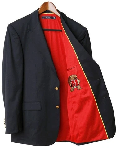Maryland Terrapins Team Blazer Licensed Logo Sport Coat - Short - Regular - Tall Cover