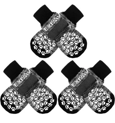 Calcetines Antideslizantes Perro Zapatos Botines Protectores de Pata Doble Lado Control de Tracción M Foto 1 de 4