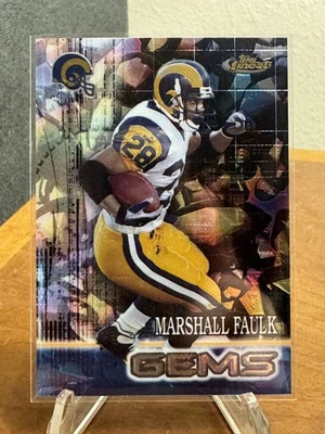 2000 Topps Finest Gems Marshall Faulk #199 SP Rare St. Louis Rams  - Image 1 of 2