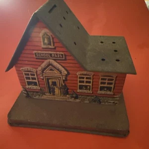 Vintage Lithograph Tin School House P.S. 23 Bank US Metal Toy Manufacturing Co. - Picture 1 of 6