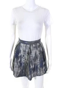 Surface to Air Womens Side Zip Abstract Pleated Flare Mini Skirt Multi Size 0 - Picture 1 of 5