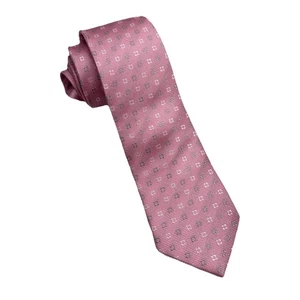 Microcubos de seda rosa personalizados Enzo hechos a mano con punta automática corbata tejida ordenada - Imagen 1 de 4