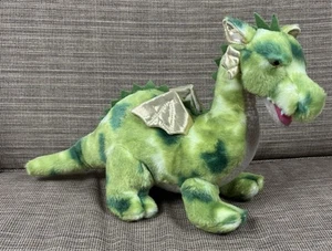2021 Aurora Vollenth The Green Dragon with Gold Wings Stuffed Plush 17" long - Picture 1 of 12