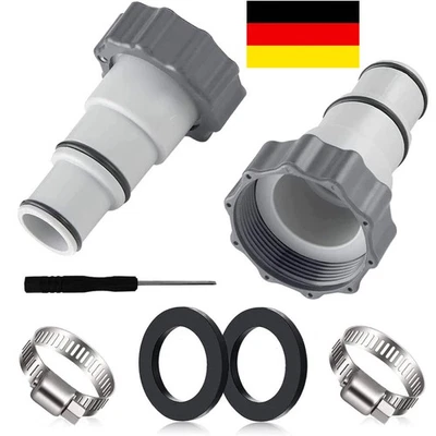 2x Swimming Pool Adapter A Pumpe Schlauch Spezialadapter für Intex Bestway - Bild 1 von 4