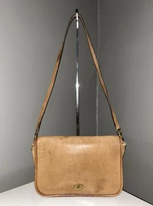 Vintage Coach 1970’s Bonnie Cashin Tan Cowhide Leather Shoulder Bag - Picture 1 of 14