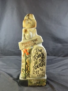Jim Beam Distilling Co. Tombstone Arizona Schnapsflasche Dekanter Regal 1970  - Bild 1 von 9
