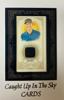 2012 Topps Allen & Ginter Hank Haney Framed Mini Golf Worn Shirt - Image 1 of 2
