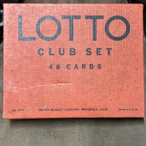 Milton Bradley Lotto Club Set 48 Karten #4116 Vintage Anfang-Mitte 20. Jahrhundert - Bild 1 von 11