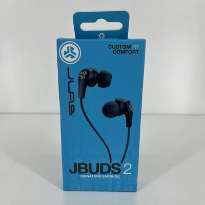 JLab JBuds 2 Signature Earbuds with 3.5 mm Headphone Jack in Black Pearl - NEW