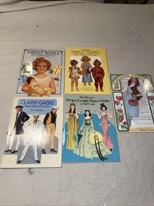 4 Tom Tierney Paper Doll Collection 2 Shirley Temple, Clark Gable, Vivien Leigh - Bild 1 von 7