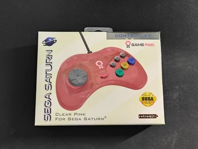 Sega Saturn - Retro-Bit Controller Clear Pink Limited Run Games - Brand New - Image 1 of 3
