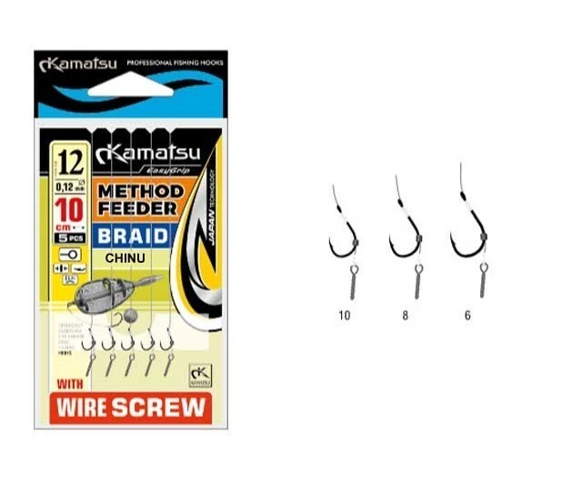 Ganci chinu già legati per intrecciare taglia 6/8/10. Carpa alimentatore... - Immagine 1 di 1