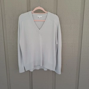 Maglione in cashmere nudo Sydney scollo a V taglia M pullover preppy in nuvola - Foto 1 di 14