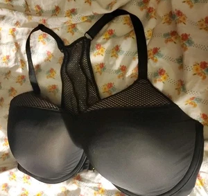 Reggiseno Victoria's Secret 36DD chiusura frontale push up copertura completa nero usato in ottime condizioni - Foto 1 di 6