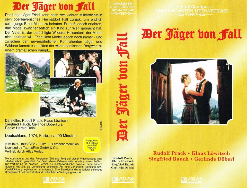 (VHS) Der Jäger von Fall - Siegfried Rauch, Klaus Löwitsch, Gerlinde Döberl - Bild 1 von 1