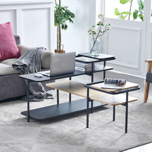 Modern Coffee Table Set Of 2 Side End Coffee Nested Tables Nesting Living Room
