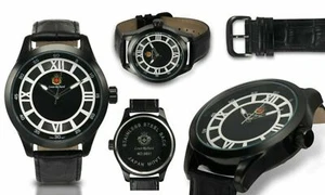 NEW Louis Richard 9901 Mens Brandis Black Dial Leather Watch hipster classy hot - Picture 1 of 1