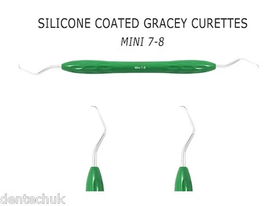 Escalador dental periodontal Dental Mini 7/8 recubierto de silicona Gracey Curette CE Foto 1 de 3