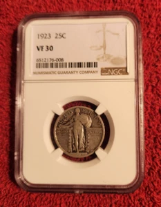 1923 standing Liberty quarter NGC VF 30 - Picture 1 of 2