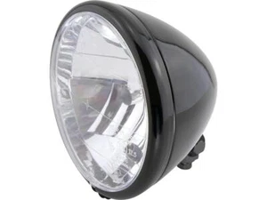 Shin Yo Motorcycle Motorbike El Paso Headlight Black Powder Coated H4 - 6.5 Inch - Picture 1 of 2
