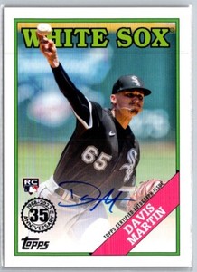 2022 TOPPS 1988 BASEBALL AUTOGRAPHS DAVIS MARTIN RC AUTO CHICAGO WHITE SOX