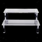 Acrylic Display Toy Storage for Jewelry Models, (color: 2 Tiers Wide 27x15cm