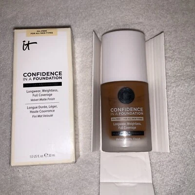 It Cosmetics Shade Full Coverage Matte🤎Confidence In A Foundation🤎RICH WARM - Image 1 of 4